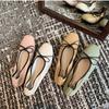 Premium Sheepskin Version~ Gentle Bow Square Head Shallow Mouth Flat Bottom Soft Sole Ballet Single Shoe Women