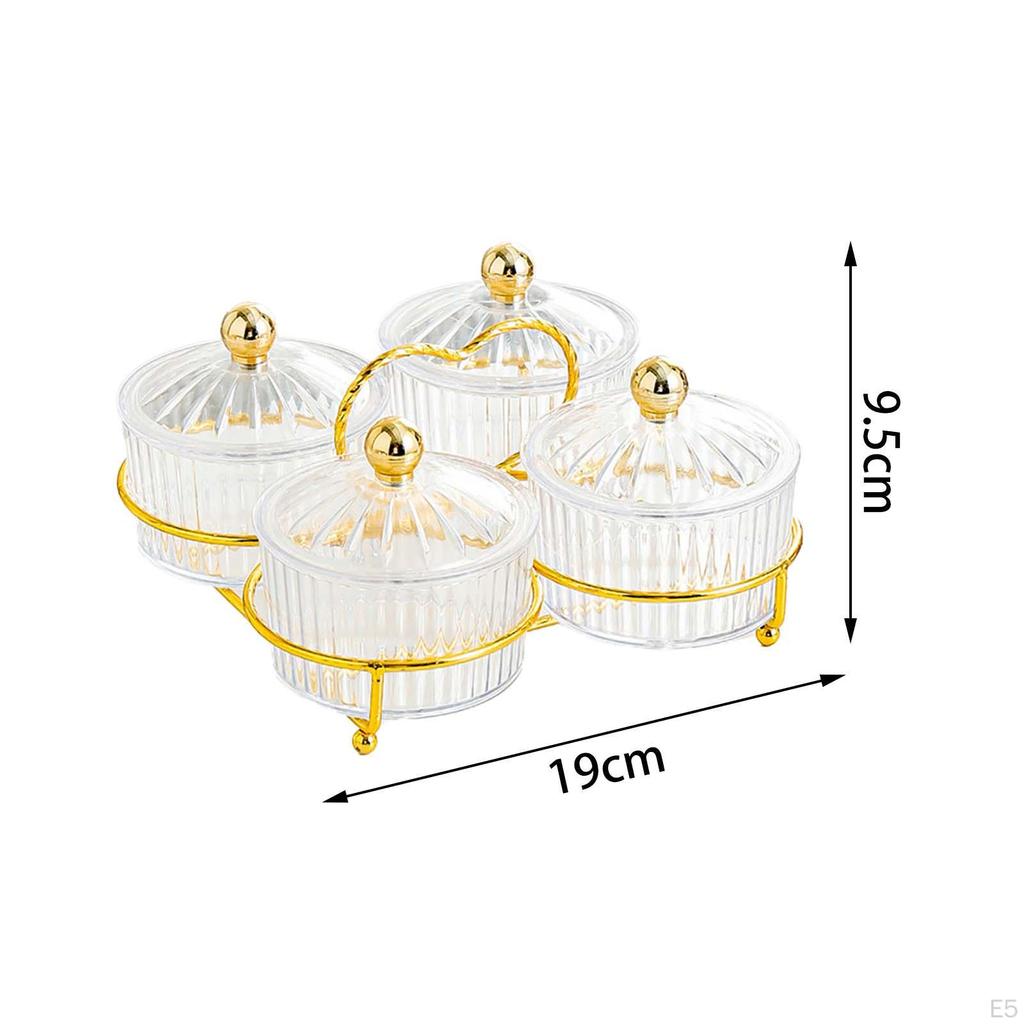 Dried Fruit Plate Appetizer Nuts Tray Nordic Multifunctional Dry with Lid Condiment