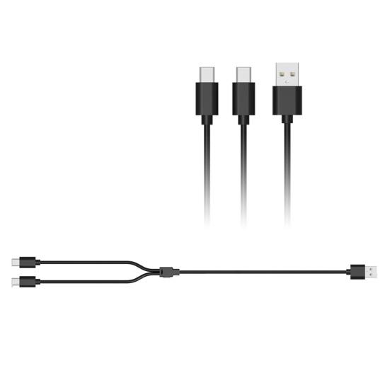 Charging Cord 1 Drag 2 Efficient Type-C Interface Game Handle Charging Double Handle Changing Cord for PS5/for PS VR2