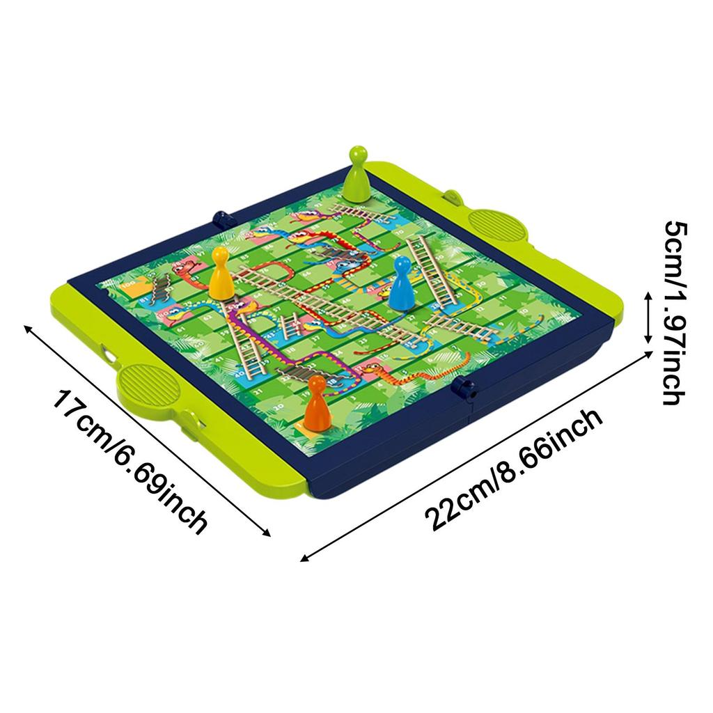 Ludo Board Game with Foldable Board Classic Toy Leisure Strategy Game Flying Chess for Family All Ages Party Games Table Toy