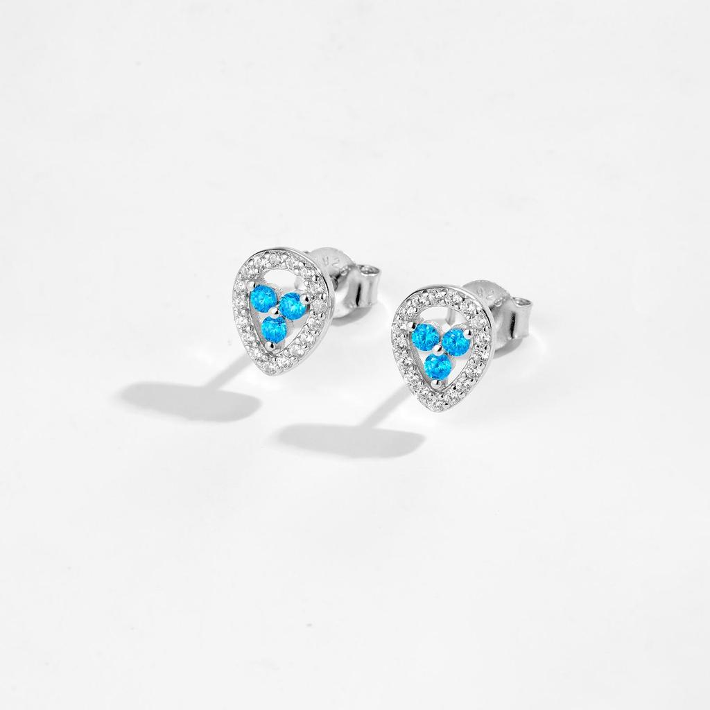 ANDYWEN Серьги-гвоздики из стерлингового серебра 925 пробы, элегантные женские серьги, инкрустированные кубическим цирконием, не вызывающие аллергию серьги-гвоздики, ювелирные украшения