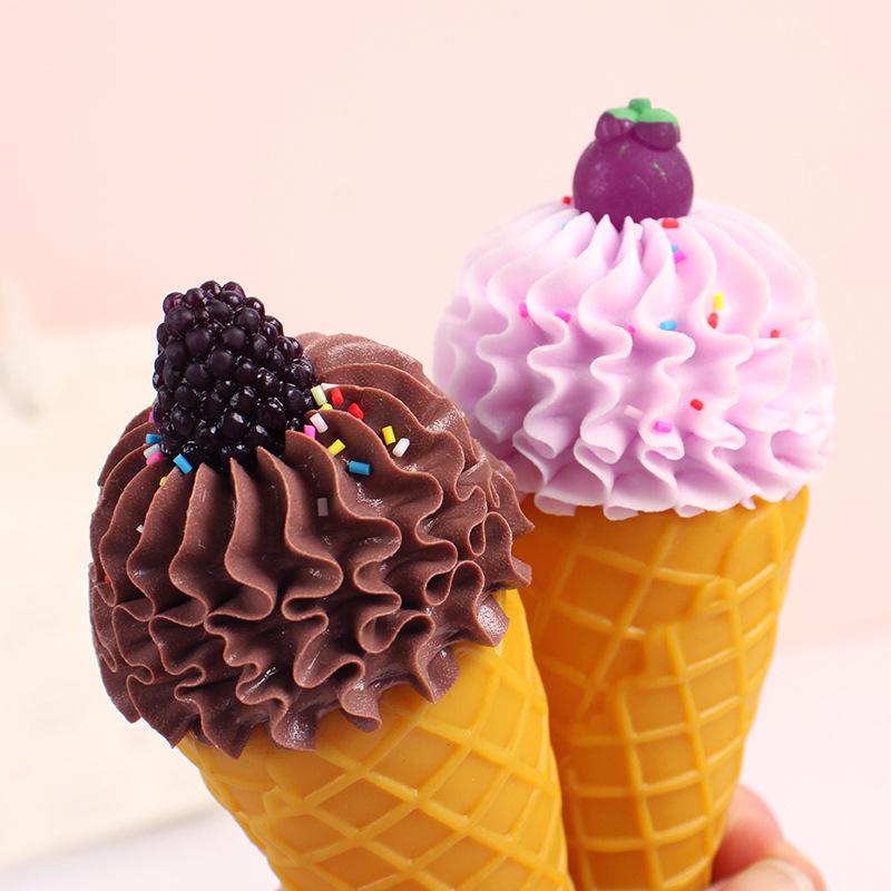 Wavy Ice Cream Cone Model - Fake Dessert Shop Decoration Prop, DIY Handmade Toy.