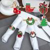1PC Fashion Napkin Ring Wedding Event Favor Serviette Holder Alloy Christmas Napkin Holder