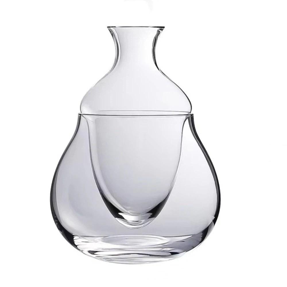 Transparent Wine Cooler Glass Wine Dispenser Cooling Sake Cup Wine Warmer Home