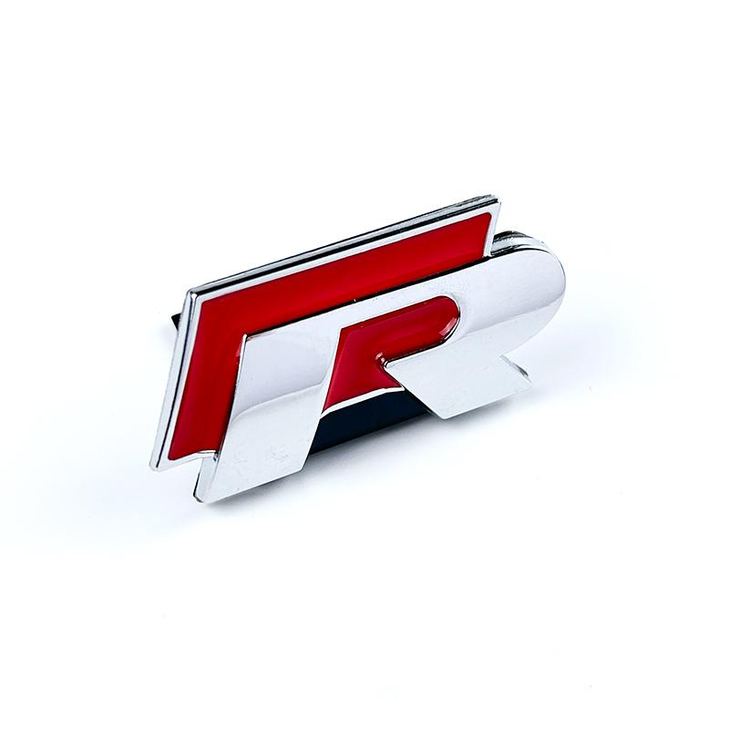 BSI1 For VOLKSWAGEN VW GTI 3D Metal R Badge Car Grill Emblem Stickers Decal For VW Volkswagen Jetta Bora Candy Golf Sagitar Magotan P