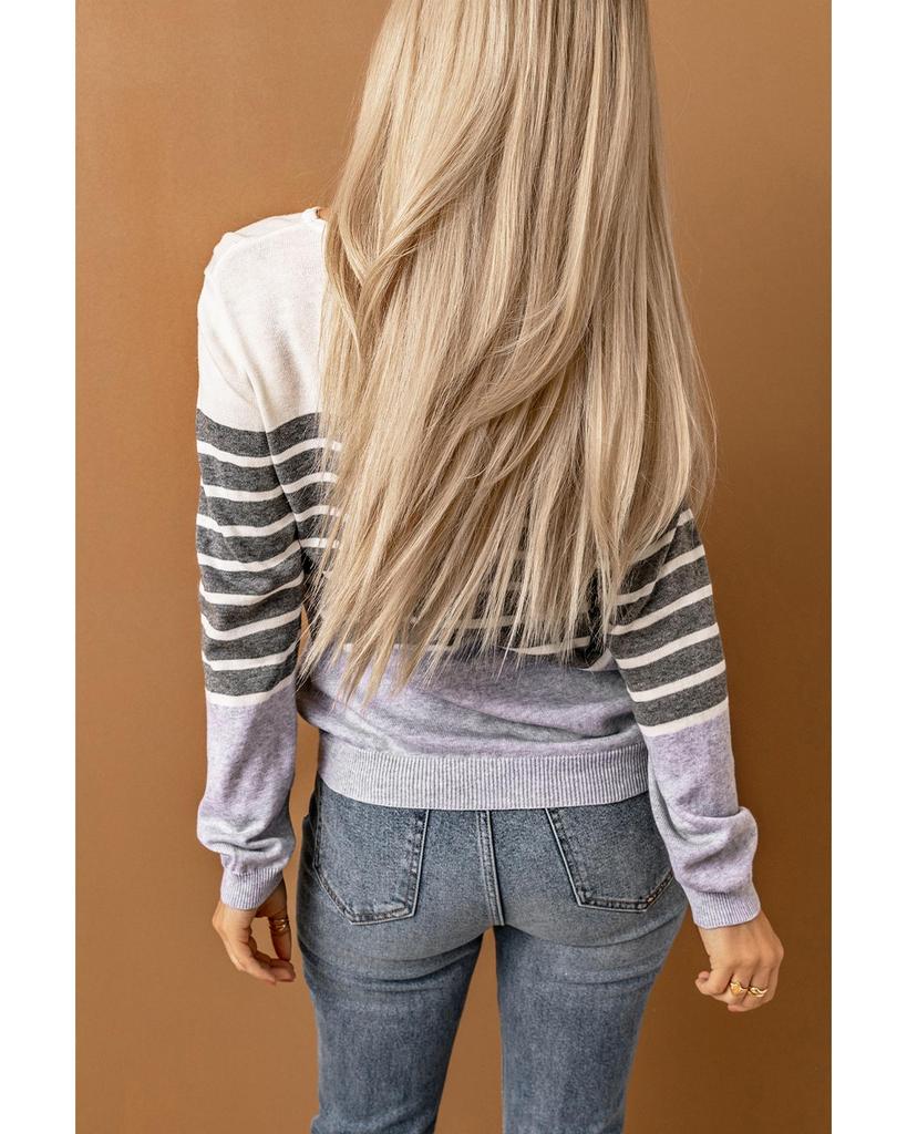 Azura Exchange Colorblock Striped Sweater