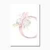 Baby Girl Pink Flowers Canvas Poster Nursery Wall Art Print Modern Letters Painting Wall Pictures Nordic Kid Bedroom Decoration