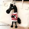 Horse Doll Plush Keychain Soft Velvet 3D Stuffed Animal Charm Backpack Handbag Keys Locker