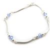 [M7339] - Tanzanite Blue 'Clara' Silver Bracelet