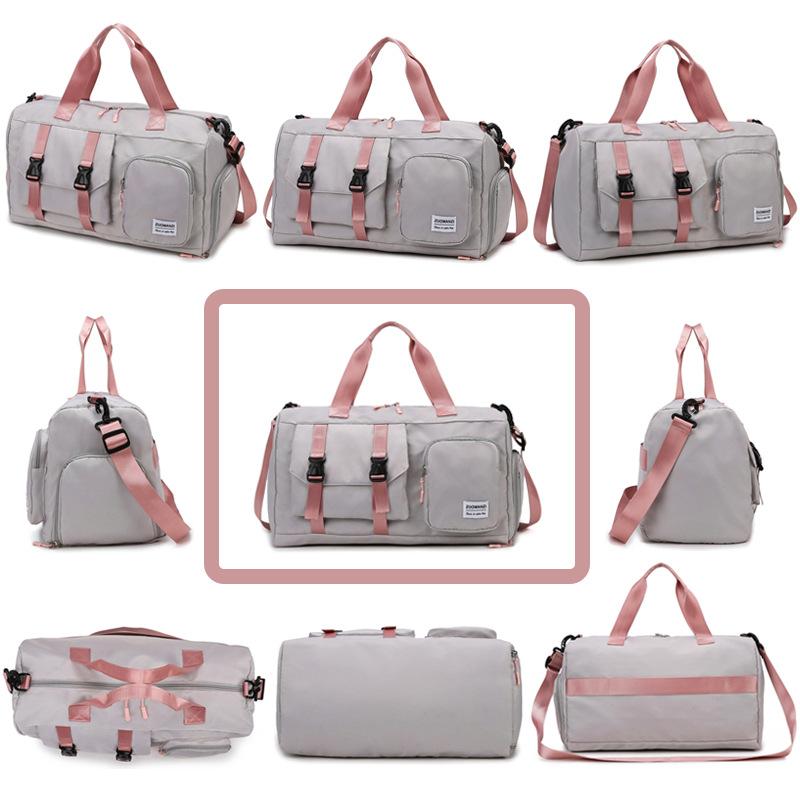 Дорожные сумки большой вместимости можно установить на выдвижную ручку, фитнес-сумки, отделения для обуви, дорожные сумки для посадки в самолет, водонепроницаемые сумки