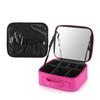 LEAFEEL Коробка для макияжа большой вместимости, дорожный кейс для хранения косметики и средств по уходу за кожей с регулируемым профессиональным органайзером для макияжа "Viaggio" и зеркалом,