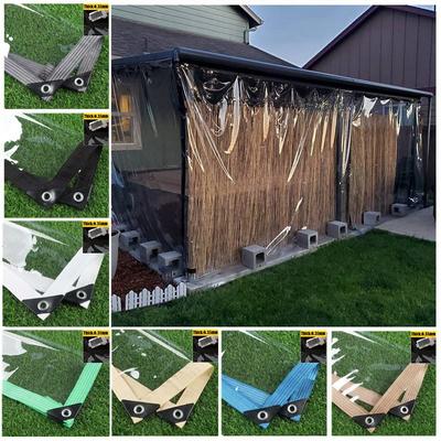 0,35 мм Сверхпрочный прозрачный ПВХ виниловый брезент Уличная пергола Зимняя штора Изоляционная пленка Брезент Садовые растения Ограда Дождевик