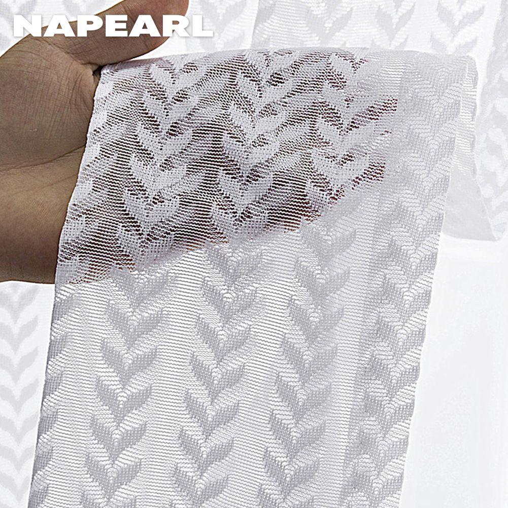 1 шт. NAPEARL французский стиль минималистский высококачественный кружевной трикотажный однотонный прозрачный занавес для кухни гостиной балкона украшение дома