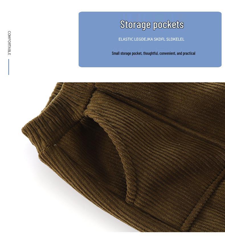 Детские теплые повседневные брюки на флисовой подкладке - Осень/Зима, корейский стиль - Толстые спортивные штаны из европейского хлопка для мальчиков и девочек