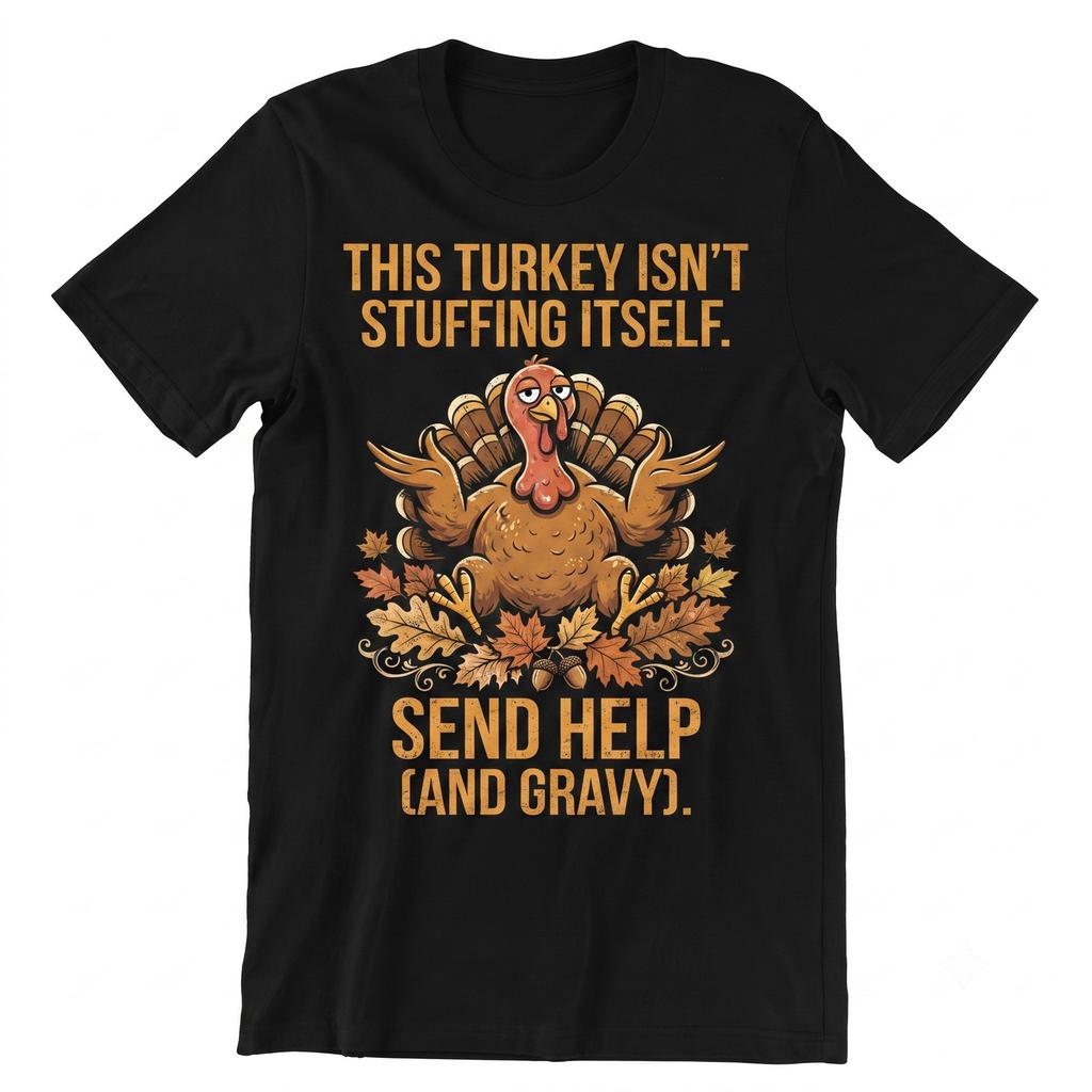 Funny Thanksgiving Turkey Saying Stuffing Design T-shirt For Men Women