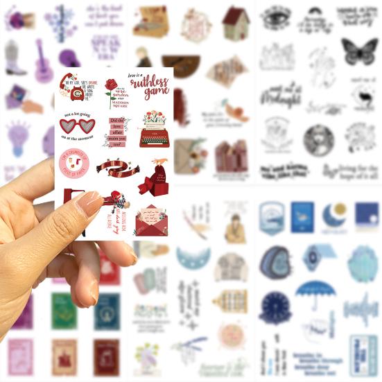 8 листов мультяшные наклейки для скрапбукинга водонепроницаемые граффити наклейка гитара скейтборд холодильник чехол для телефона бутылка с водой DIY украшения