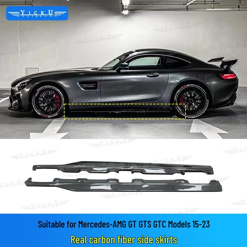 Mercedes AMG GT/GTS/GTC Carbon Fiber Body Kit: Front Lip, Rear Lip, Side Skirts, Rear Spoiler, Wind Deflectors.
