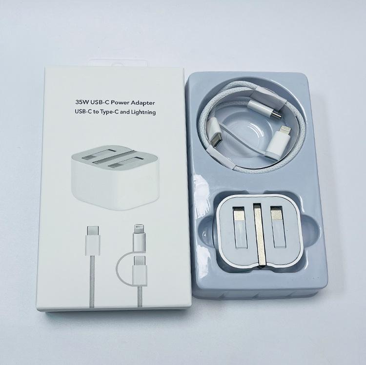 Совместимый с Apple 15 PD-зарядное устройство 20 Вт/35 Вт для iPad и iPhone с кабелем