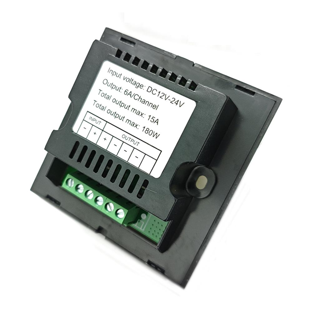 Диммер для светодиодной ленты DC12V-24V Поворотная ручка на панели Настенный PWM Диммирование 5050 3528 Одноцветная лента Диммирование