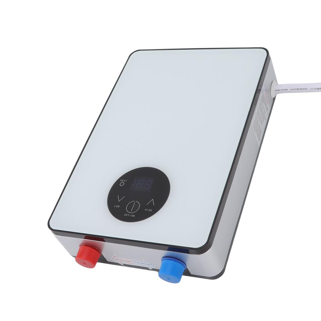 Электрический водонагреватель мгновенного нагрева воды мощностью 6500 Вт с сенсорным экраном и защитой от перегрева.