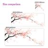Pink Japanese Cherry Blossom Art Mouse Pad Computer Office Table Mats Rubber AntiSlip Gaming Keyboard Mousepads Long Desk Pads