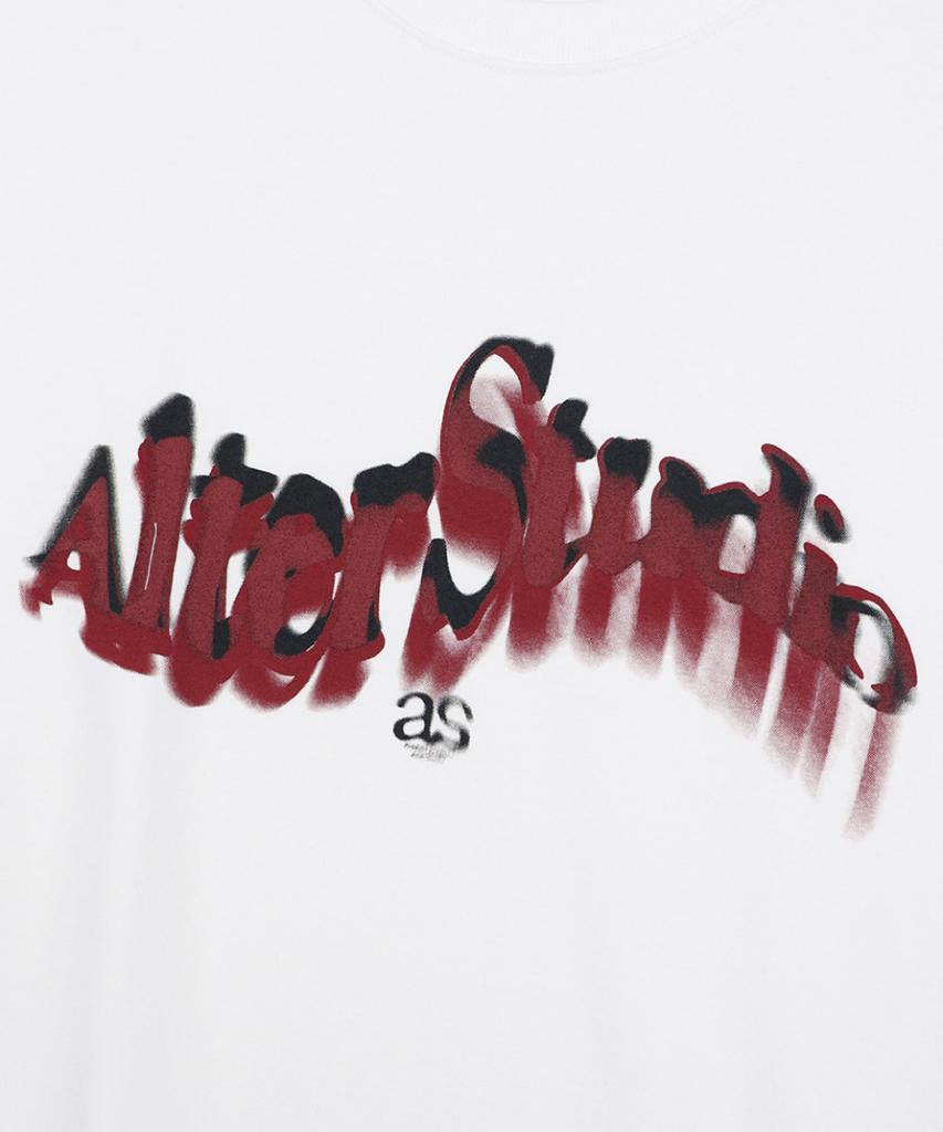 ALTER STUDIO Футболка с принтом Motion Blur_Белый