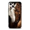 Роскошный мягкий чехол из ТПУ для iPhone 16 11 15 14 Pro MAX 12 13 7 8 Plus X XR XS SE 2022 Черный чехол Лошадь Животное
