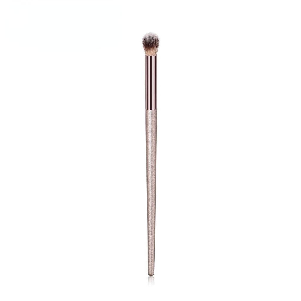 Champagne Color Makeup Brush for Women Face Basic Foundation Flame Cone Powder Flat Head Makeup Brush Tools Cosmetic Brush Set
