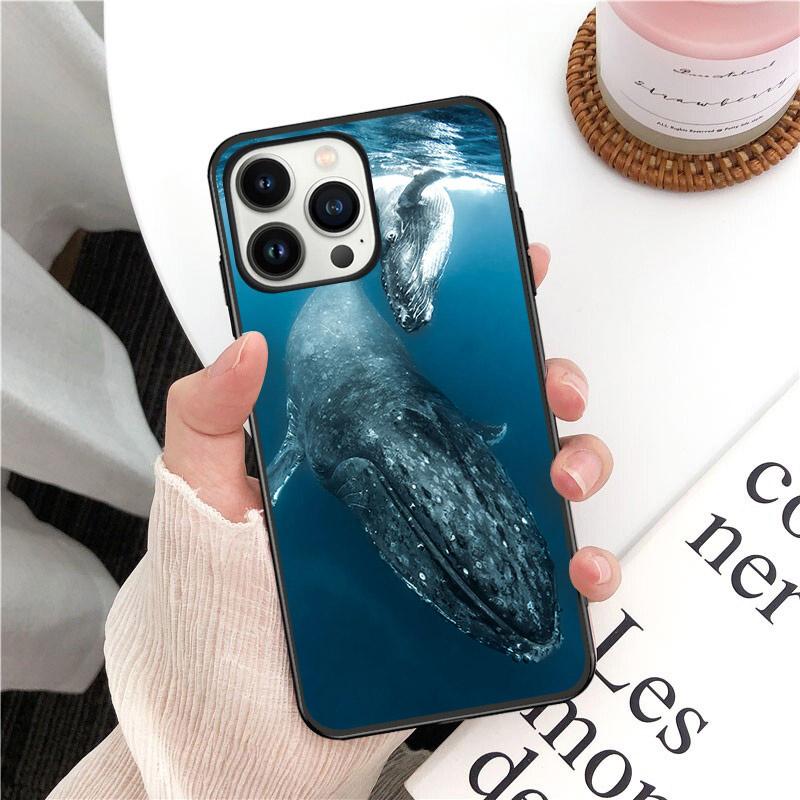 Мягкий чехол для телефона с океанской китовой акулой для iphone 14pro 11pro 12 13pro max 5S 6s xs 7 8plus SE xr 12mini Coque, чехлы