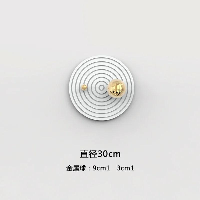 Круглая тарелка Золотой шар Настенное украшение Гостиная Спальня Декорация 3D Трехмерный кулон Планетная дорожка Прихожая