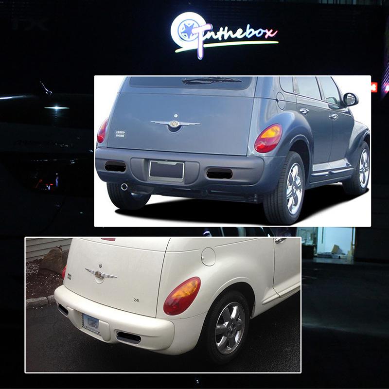 Car Rear Bumper Reflector Light Backup Reverse Light Housings For 2001 2002 2003 2004 2005 Chrysler PT Cruiser, No Bulb / Socket