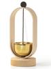 Miniature Buddhist Bell, Brass, Pet Memorial Service, Modern Buddhist Altar, Beautiful Sound, Mini Base, Natural Wood, Stylish, Portable