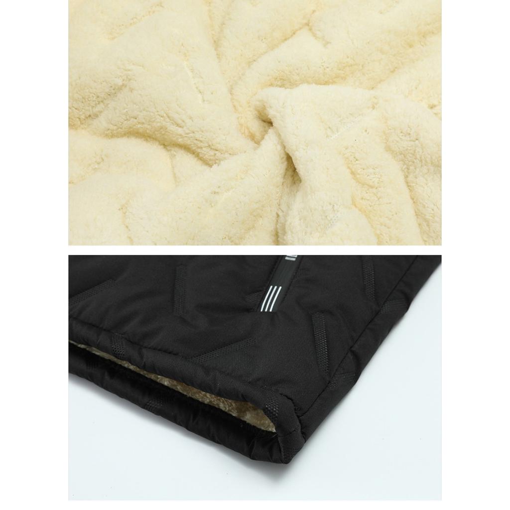 Новый мужской теплый жилет из овчины с ультразвуковыми хлопковыми брюками для осени и зимы