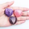 20 шт., набор драгоценных камней в форме сердца, натуральные романтические камни любви, украшение для рабочего стола, кварцевый набор целебных камней, кристаллы чакры Рейки для медитации