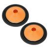2PCS Orange Subwoofer Cone Rubber Surround Drum Paper Paper Speaker Cone  Speaker Repair