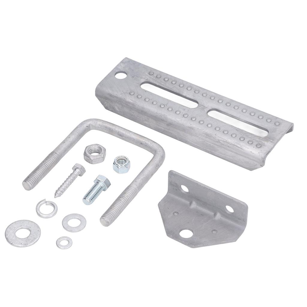 Galvanized Swivel Top Bunk Bracket Kit with Hardware for 3in Wide 3in Tall Boat Trailer Crossmember
