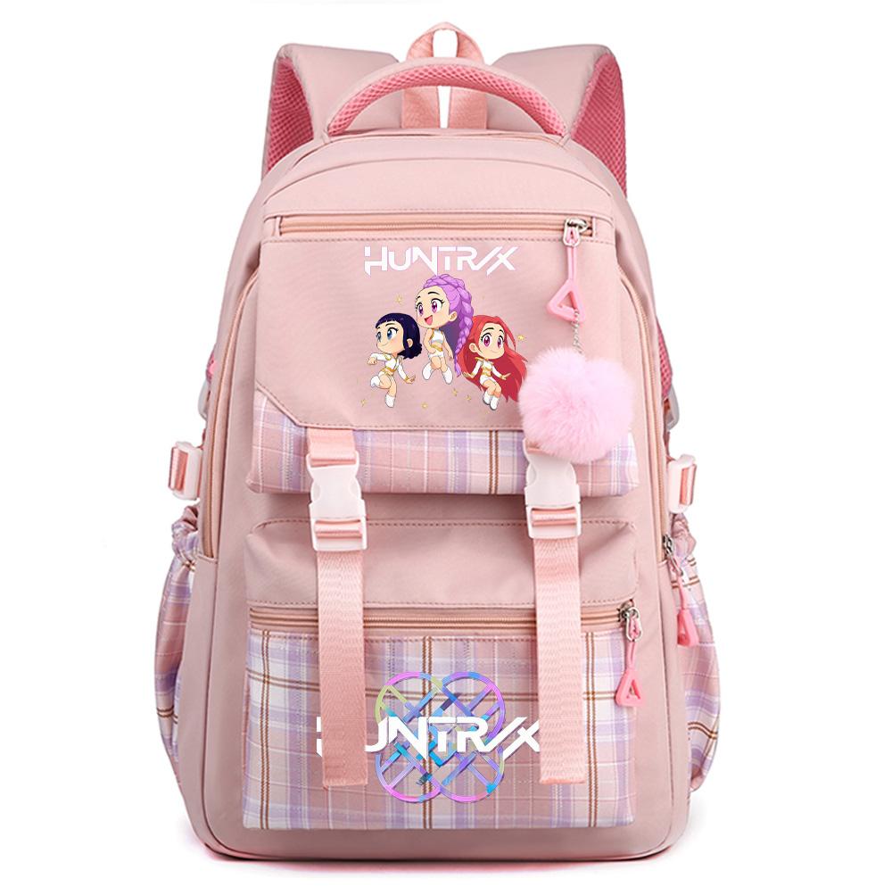 Cartoon Anime K-Pop Demon Hunters Printed Large Capacity Backpack for Teenger Student Bookbag Girl Boy Schoolbag Bookbag Women Waterproof Travel Bag