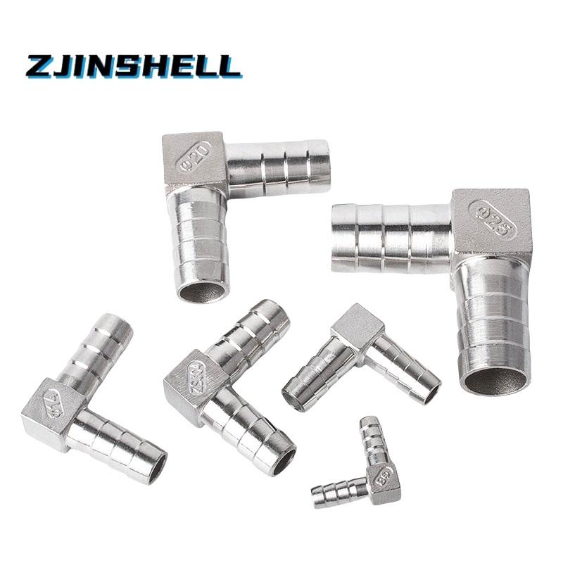 Hose Barb 304 Stainless Steel Hose Tail Barb Connectors 6mm 8mm 10mm 12mm L Elbow Pipe Fitting Pagoda Tail Barb Connector