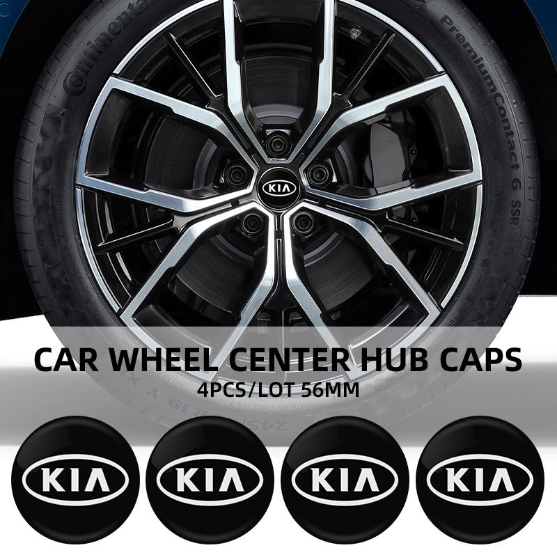 AAND1 4pcs 56mm Car Wheel Center Hub Cap Badge Emblem Decal Wheel Sticker For Kia Rio 3 4 Ceed Cerato Sportage Soul Sorento K2 K5 Flip