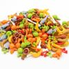 Moc Food Building Blocks Parts Fruit Frish Dish Drumstick Sausage Bone DIY Bricks Bulk Set Compatible with City View Toys Weigh