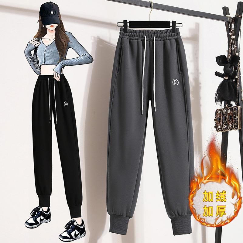 Зимние спортивные штаны Harlan Bunched Feet и флис с вышивкой из плотной ткани