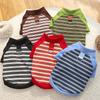 Striped Dog and Cat Pet Clothing, Cat Clothes, Dog Supplies, French Bulldog Base Shirt