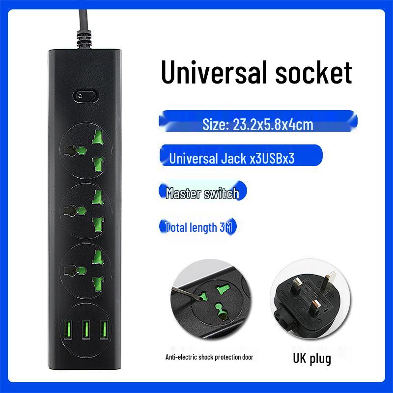 Универсальный европейский сетевой фильтр с USB, британский и немецкий стандарт, умная маленькая южноафриканская розетка