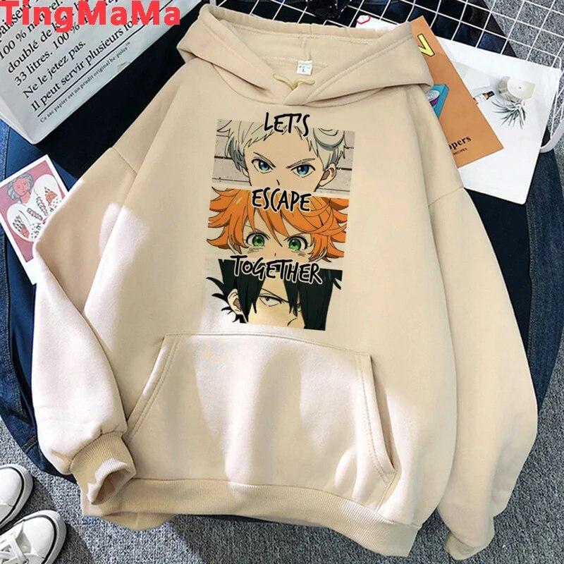 The Promise Neverland Hoodies Unisex Harajuku Y2k Aesthetic Anime Graphic Unisex Sweatshirts Anime Korea Unisex Hoodie