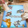 Looney Floral Friends Art Customized Name Area Rug Suitable for Balcony Entryway Outdoor Playrooms Anti-slip Rug Office home decor Birthday/Christmas