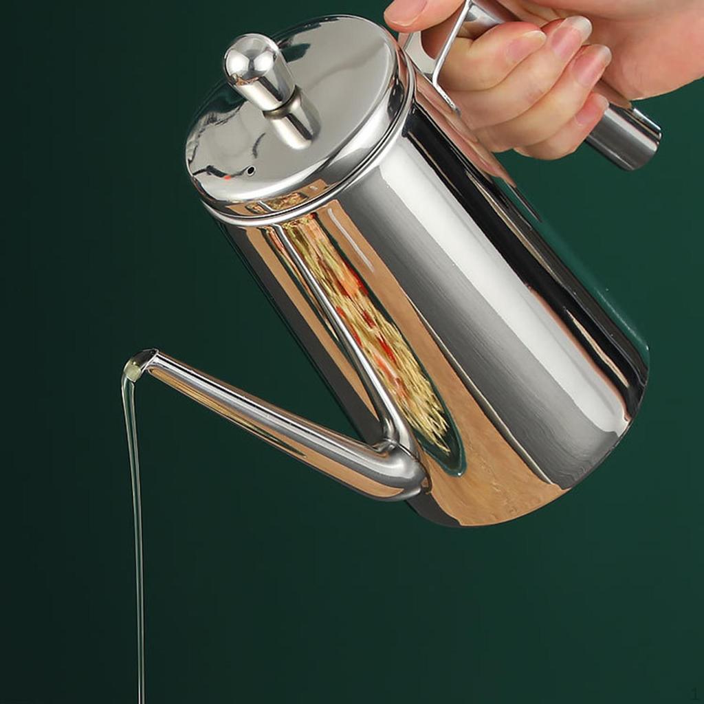 Бутылка-дозатор для масла из нержавеющей стали Кухонный удобный налив с удобной ручкой Горшок Универсальный