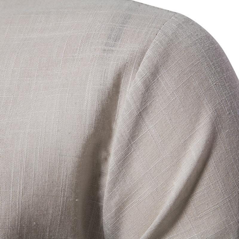 Summer Thin Solid Mock Neck Men's Short Sleeve Shirt Fashion Breathable Comfortable Casual Shirt