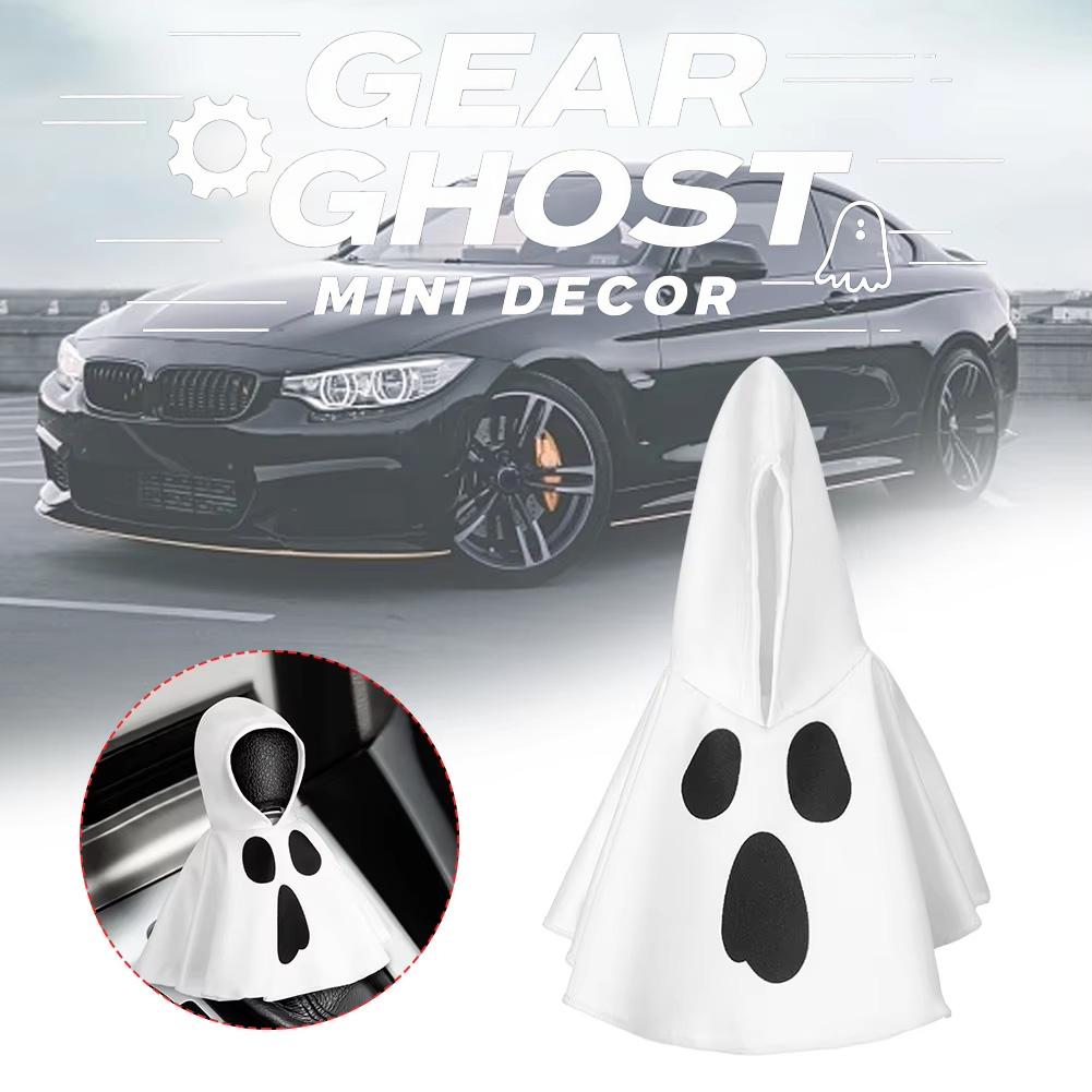 Halloween Car Gear Shift Mini Ghost Hoodie Decoration Fits Manual Transmission Car Car Shift Lever Automobile Interior Decor