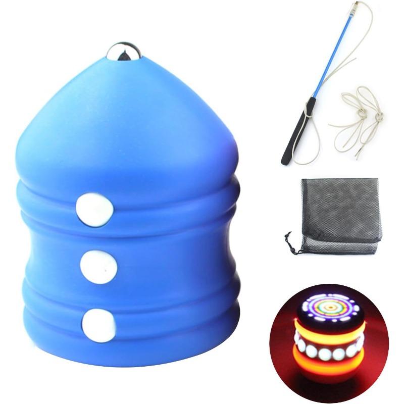 Китайские волчки для взбивания Китайская игрушка-гироскоп Китайские игрушки-волчки со светодиодными огнями, прочный стальной наконечник для повышенной устойчивости, идеально подходит для начинающих