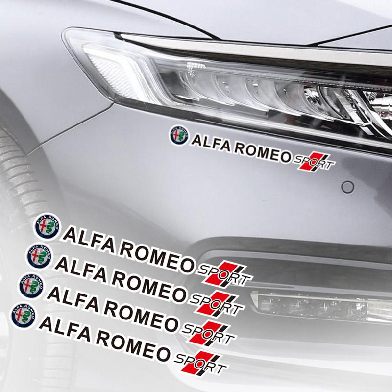 4Pcs Car Stickers Paste Freely Decorative Decal For Alfa Romeo Giulietta Mito 159 Giulia Stelvio 156 147 Tonale Brera Disco def789